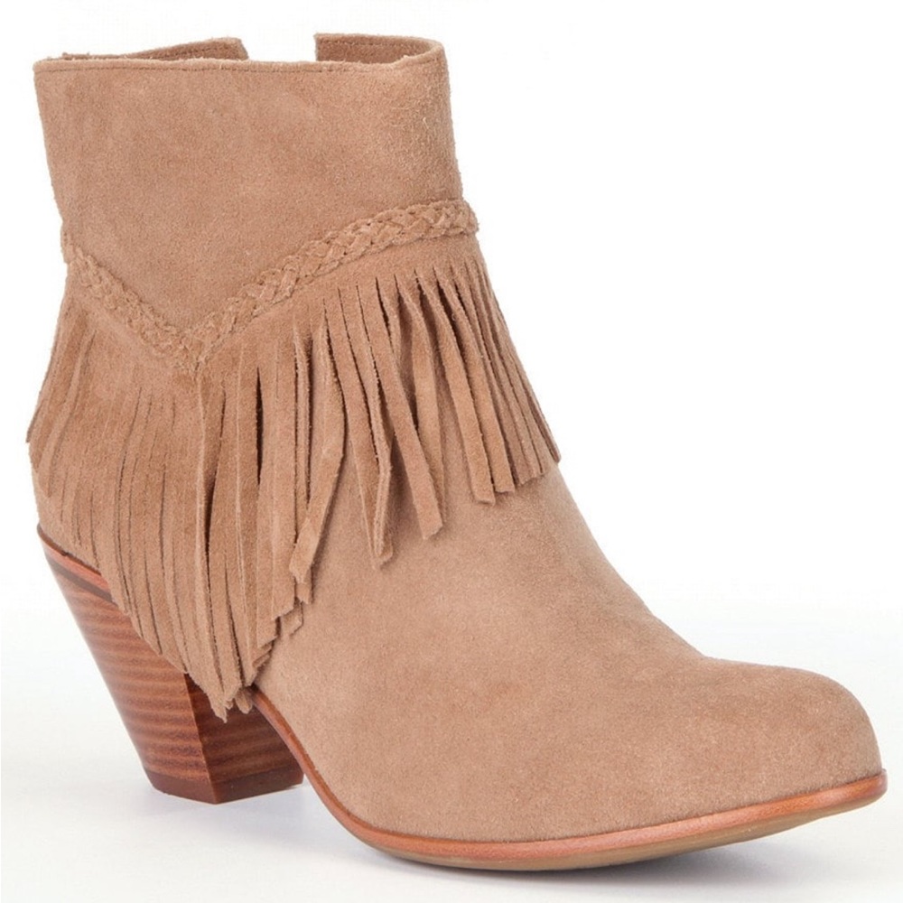 New Gianni Bini FAY Fringe Ankle HEELED Boots - 7
